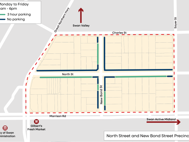 Map showing proposed parking arrangments